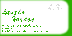 laszlo hordos business card