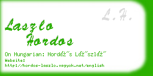 laszlo hordos business card